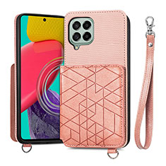 Custodia Silicone Ultra Sottile Morbida Cover con Magnetico S08D per Samsung Galaxy M53 5G Rosa