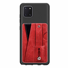 Custodia Silicone Ultra Sottile Morbida Cover con Magnetico S08D per Samsung Galaxy Note 10 Lite Rosso