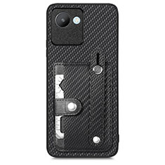 Custodia Silicone Ultra Sottile Morbida Cover con Magnetico S09D per Realme C30 Nero