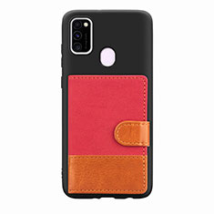 Custodia Silicone Ultra Sottile Morbida Cover con Magnetico S09D per Samsung Galaxy M30s Rosa Caldo