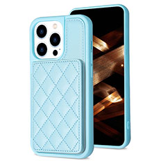 Custodia Silicone Ultra Sottile Morbida Cover con Magnetico S10D per Apple iPhone 13 Pro Cielo Blu