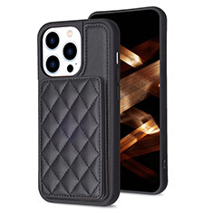 Custodia Silicone Ultra Sottile Morbida Cover con Magnetico S10D per Apple iPhone 15 Pro Max Nero