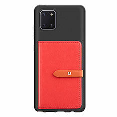 Custodia Silicone Ultra Sottile Morbida Cover con Magnetico S10D per Samsung Galaxy A81 Rosso