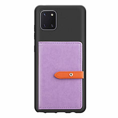 Custodia Silicone Ultra Sottile Morbida Cover con Magnetico S10D per Samsung Galaxy M60s Viola