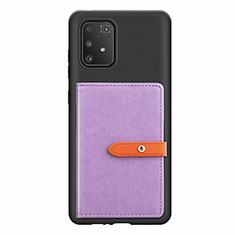 Custodia Silicone Ultra Sottile Morbida Cover con Magnetico S10D per Samsung Galaxy S10 Lite Viola