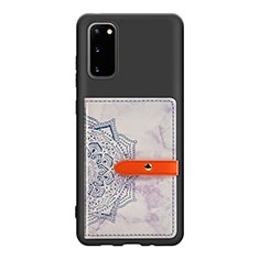 Custodia Silicone Ultra Sottile Morbida Cover con Magnetico S10D per Samsung Galaxy S20 5G Viola