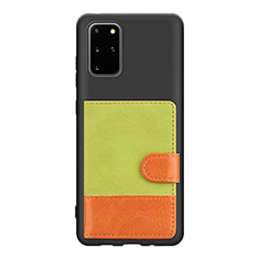 Custodia Silicone Ultra Sottile Morbida Cover con Magnetico S10D per Samsung Galaxy S20 Plus 5G Verde