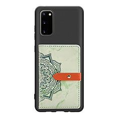 Custodia Silicone Ultra Sottile Morbida Cover con Magnetico S10D per Samsung Galaxy S20 Verde