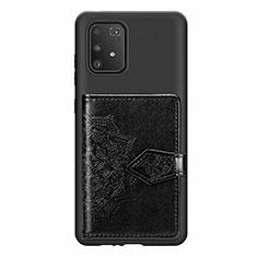 Custodia Silicone Ultra Sottile Morbida Cover con Magnetico S12D per Samsung Galaxy S10 Lite Nero