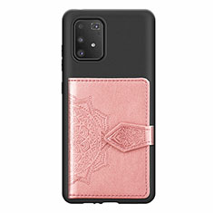 Custodia Silicone Ultra Sottile Morbida Cover con Magnetico S12D per Samsung Galaxy S10 Lite Rosa