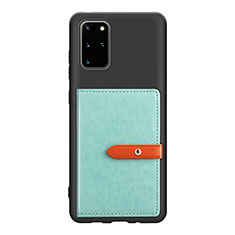 Custodia Silicone Ultra Sottile Morbida Cover con Magnetico S12D per Samsung Galaxy S20 Plus Azzurro