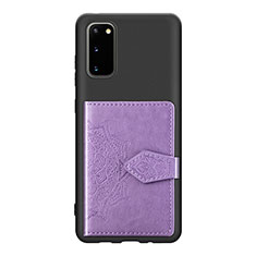 Custodia Silicone Ultra Sottile Morbida Cover con Magnetico S14D per Samsung Galaxy S20 Viola