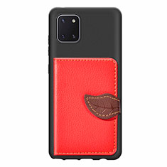 Custodia Silicone Ultra Sottile Morbida Cover con Magnetico S15D per Samsung Galaxy Note 10 Lite Rosso