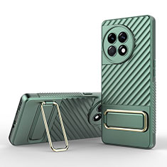 Custodia Silicone Ultra Sottile Morbida Cover con Supporto KC1 per OnePlus 11R 5G Verde