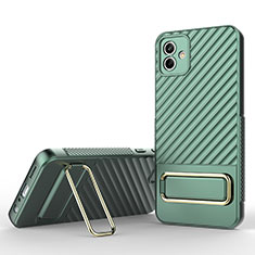 Custodia Silicone Ultra Sottile Morbida Cover con Supporto KC1 per Samsung Galaxy A04E Verde