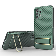 Custodia Silicone Ultra Sottile Morbida Cover con Supporto KC1 per Samsung Galaxy A13 4G Verde