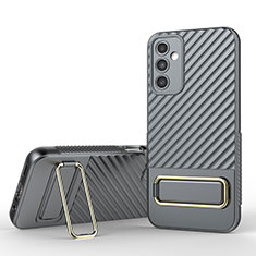 Custodia Silicone Ultra Sottile Morbida Cover con Supporto KC1 per Samsung Galaxy A14 4G Grigio