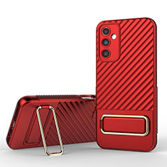 Custodia Silicone Ultra Sottile Morbida Cover con Supporto KC1 per Samsung Galaxy A14 4G Rosso