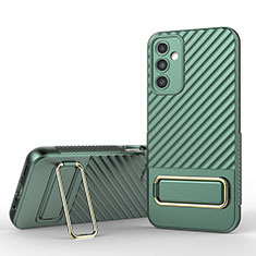 Custodia Silicone Ultra Sottile Morbida Cover con Supporto KC1 per Samsung Galaxy A14 4G Verde