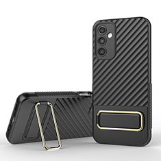 Custodia Silicone Ultra Sottile Morbida Cover con Supporto KC1 per Samsung Galaxy A14 5G Nero