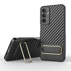 Custodia Silicone Ultra Sottile Morbida Cover con Supporto KC1 per Samsung Galaxy M54 5G Nero