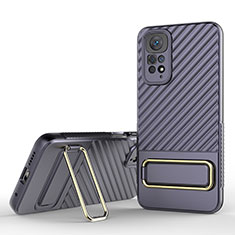 Custodia Silicone Ultra Sottile Morbida Cover con Supporto KC1 per Xiaomi Redmi Note 11S 4G Lavanda