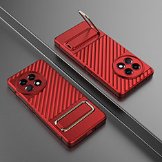 Custodia Silicone Ultra Sottile Morbida Cover con Supporto KC3 per OnePlus 11R 5G Rosso