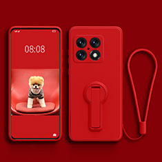 Custodia Silicone Ultra Sottile Morbida Cover con Supporto per OnePlus 10 Pro 5G Rosso