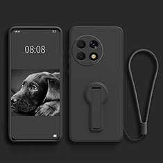 Custodia Silicone Ultra Sottile Morbida Cover con Supporto per OnePlus Ace 2 5G Nero