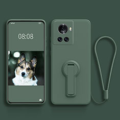 Custodia Silicone Ultra Sottile Morbida Cover con Supporto per OnePlus Ace 5G Verde Notte