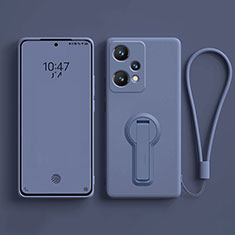 Custodia Silicone Ultra Sottile Morbida Cover con Supporto per OnePlus Nord CE 2 Lite 5G Grigio Lavanda