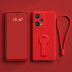 Custodia Silicone Ultra Sottile Morbida Cover con Supporto per OnePlus Nord CE 2 Lite 5G Rosso