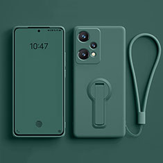 Custodia Silicone Ultra Sottile Morbida Cover con Supporto per OnePlus Nord CE 2 Lite 5G Verde Notte