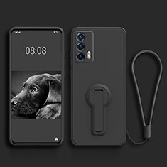 Custodia Silicone Ultra Sottile Morbida Cover con Supporto per Realme GT Neo 5G Nero