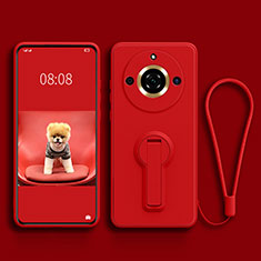 Custodia Silicone Ultra Sottile Morbida Cover con Supporto per Realme Narzo 60 Pro 5G Rosso