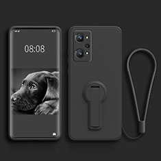 Custodia Silicone Ultra Sottile Morbida Cover con Supporto per Realme Q5 Pro 5G Nero