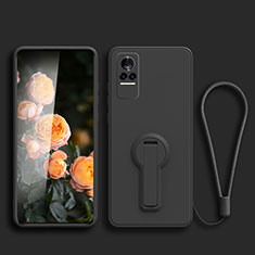 Custodia Silicone Ultra Sottile Morbida Cover con Supporto per Xiaomi Civi 5G Nero