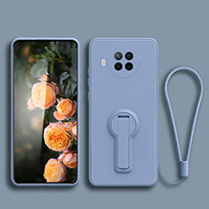 Custodia Silicone Ultra Sottile Morbida Cover con Supporto per Xiaomi Mi 10i 5G Grigio Lavanda