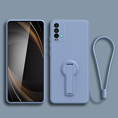 Custodia Silicone Ultra Sottile Morbida Cover con Supporto per Xiaomi Redmi 9 Power Grigio Lavanda