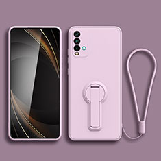 Custodia Silicone Ultra Sottile Morbida Cover con Supporto per Xiaomi Redmi 9 Power Lavanda