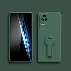 Custodia Silicone Ultra Sottile Morbida Cover con Supporto per Xiaomi Redmi K40S 5G Verde Notte