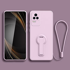 Custodia Silicone Ultra Sottile Morbida Cover con Supporto per Xiaomi Redmi K50 5G Lavanda