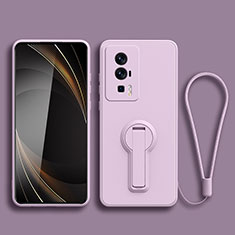 Custodia Silicone Ultra Sottile Morbida Cover con Supporto per Xiaomi Redmi K60 Pro 5G Lavanda