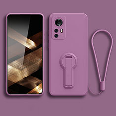 Custodia Silicone Ultra Sottile Morbida Cover con Supporto per Xiaomi Redmi Note 12S Viola