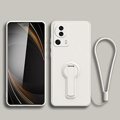 Custodia Silicone Ultra Sottile Morbida Cover con Supporto S01 per Xiaomi Mi 12 Lite NE 5G Bianco