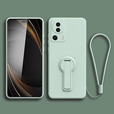 Custodia Silicone Ultra Sottile Morbida Cover con Supporto S01 per Xiaomi Mi 12 Lite NE 5G Verde Pastello