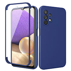 Custodia Silicone Ultra Sottile Morbida Cover Fronte e Retro 360 Gradi MJ1 per Samsung Galaxy M32 5G Blu