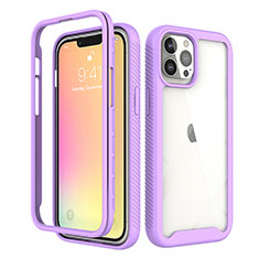 Custodia Silicone Ultra Sottile Morbida Cover Fronte e Retro 360 Gradi per Apple iPhone 13 Pro Max Viola