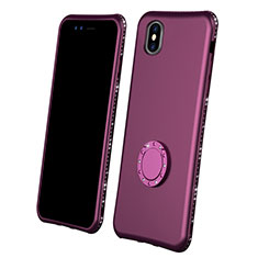 Custodia Silicone Ultra Sottile Morbida Cover Fronte e Retro 360 Gradi per Apple iPhone X Viola