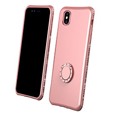 Custodia Silicone Ultra Sottile Morbida Cover Fronte e Retro 360 Gradi per Apple iPhone Xs Max Oro Rosa